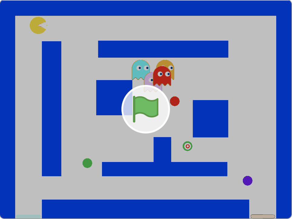 Picture of my simple pacman-game!